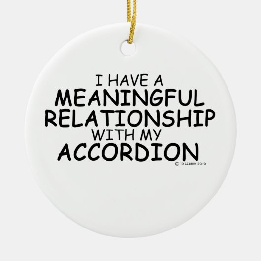 Betekenis van Relatie Accordion Keramisch Ornament (Voorkant)