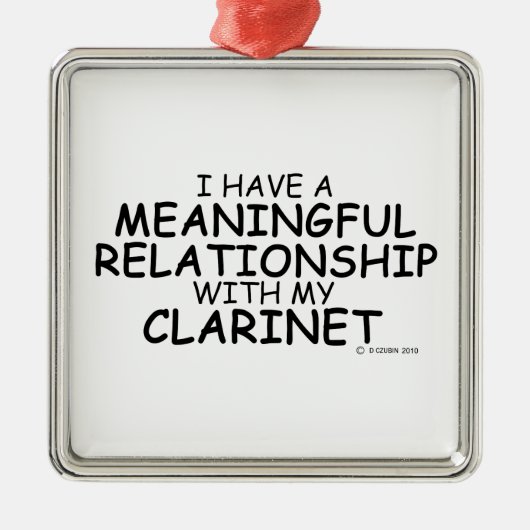 Betekenis van Relatie Clarinet Metalen Ornament (Voorkant)