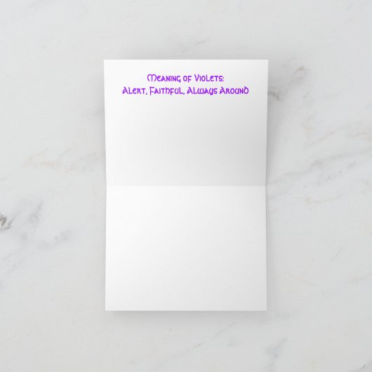 Betekenis van Violets notitiekaarten (Binnen)