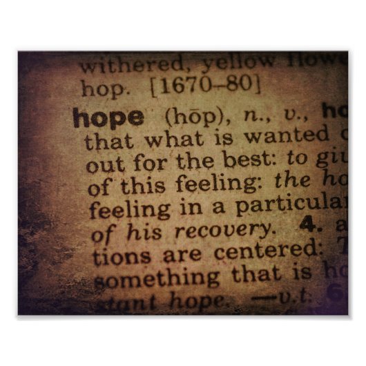 Betekenis zoeken - Hoop Foto Afdruk (Voorkant)