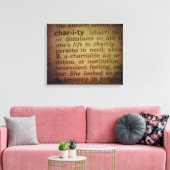 Betekenis zoeken - liefdadigheid canvas afdruk (Insitu (Woonkamer))