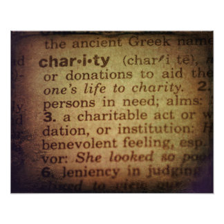 Betekenis zoeken - liefdadigheid foto afdruk