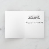 Betekenisloze Crap Humorous Verjaardag Kaart (Binnen)