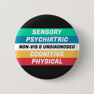 Betekenissen van de Disability Pride-vlag Ronde Button 5,7 Cm