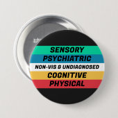 Betekenissen van de Disability Pride-vlag Ronde Button 7,6 Cm (Voorkant /achterkant)