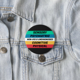 Betekenissen van de Disability Pride-vlag Ronde Button 7,6 Cm