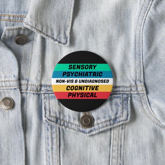 Betekenissen van de Disability Pride-vlag Ronde Button 7,6 Cm (In situ)