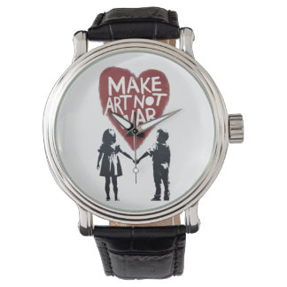 Betekenisvol Hart "MAAK KUNST NIET OORLOG" met Jon Horloge