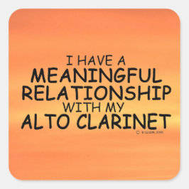 betekenisvol Relatie Alto Clarinet Square Stick Vierkante Sticker