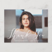 Betekenisvol Script Foto Afstudeer Dankjewel Briefkaart (Voorkant)