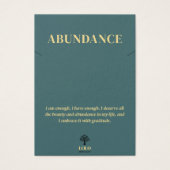 Betekenisvolle Ketting Emerald Jewelry Display Kaa Visitekaartje (Voorkant)