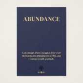 Betekenisvolle Ketting Navy Blue Jewelry Display K Visitekaartje (Voorkant)