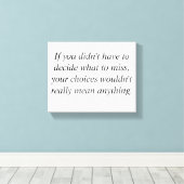 Betekenisvolle keuzes canvas afdruk (Insitu (Houten vloer))