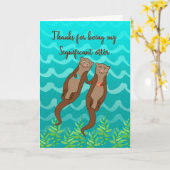 Betekenisvolle Otter Valentijnkaart Kaart (Gele Bloem)