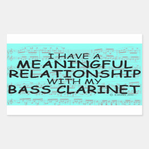 betekenisvolle Relatie Bass Clarinet rechthoekig Rechthoekige Sticker
