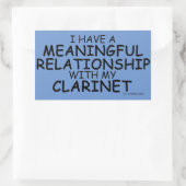 betekenisvolle Relatie Clarinet Rectangular Stick Rechthoekige Sticker (Tas)