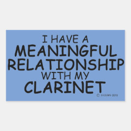 betekenisvolle Relatie Clarinet Rectangular Stick Rechthoekige Sticker