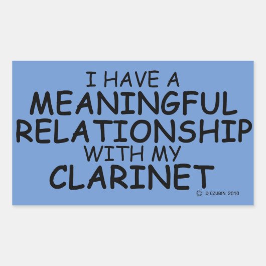 betekenisvolle Relatie Clarinet Rectangular Stick Rechthoekige Sticker (Voorkant)