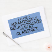 betekenisvolle Relatie Clarinet Rectangular Stick Rechthoekige Sticker (Envelop)
