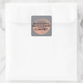 betekenisvolle Relatie Clarinet Square Sticker (Tas)