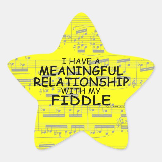 betekenisvolle Relatie Fiddle Star-Sticker Ster Sticker (Voorkant)