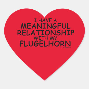 betekenisvolle Relatie Flugelhorn Heart Sticker