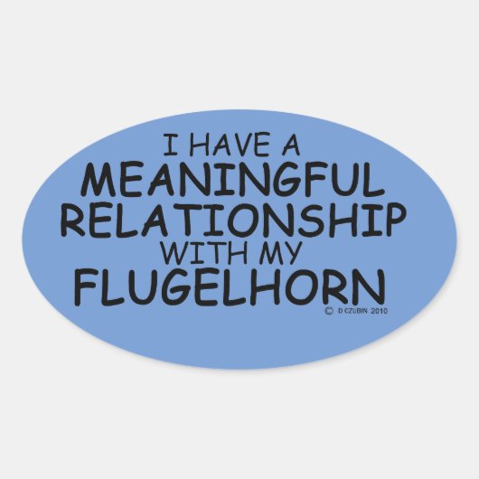 betekenisvolle Relatie Flugelhorn Oval Sticker (Voorkant)