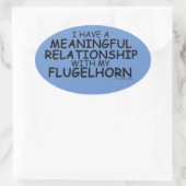 betekenisvolle Relatie Flugelhorn Oval Sticker (Tas)