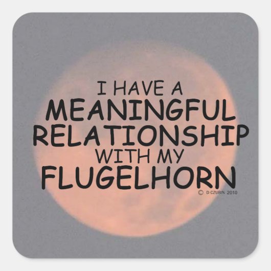 betekenisvolle Relatie Flugelhorn Square Sticker (Voorkant)