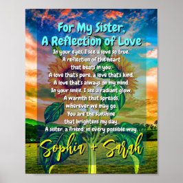 Betekenisvolle zustergift: een gedicht uit het har poster