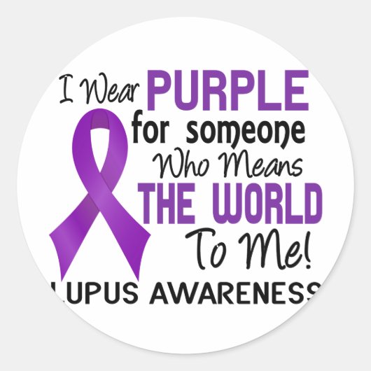 Betekent de wereld voor mij 2 Lupus Ronde Sticker (Voorkant)