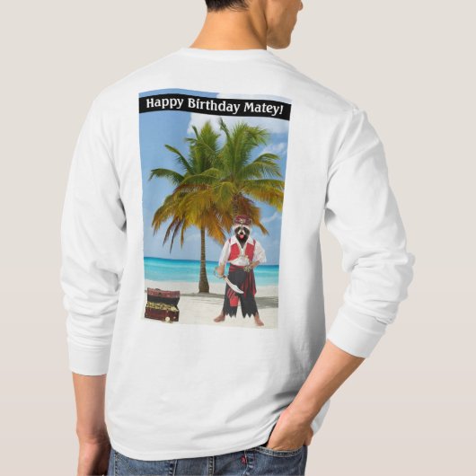 betekent t-shirt met lange mouwen. Fijne verjaarda (Achterkant)