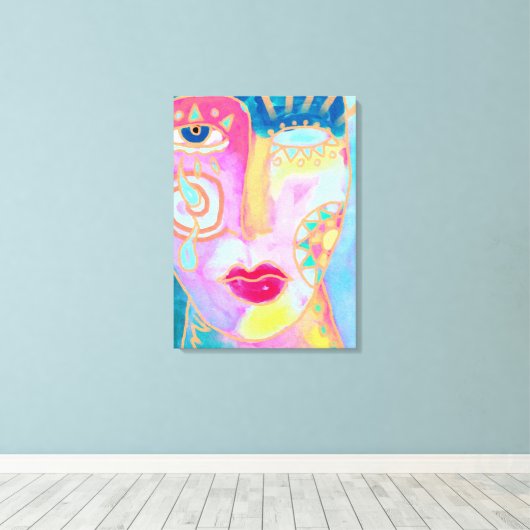 Beter Abstract digitaal schilderen Canvas Afdruk (Insitu (Houten vloer))