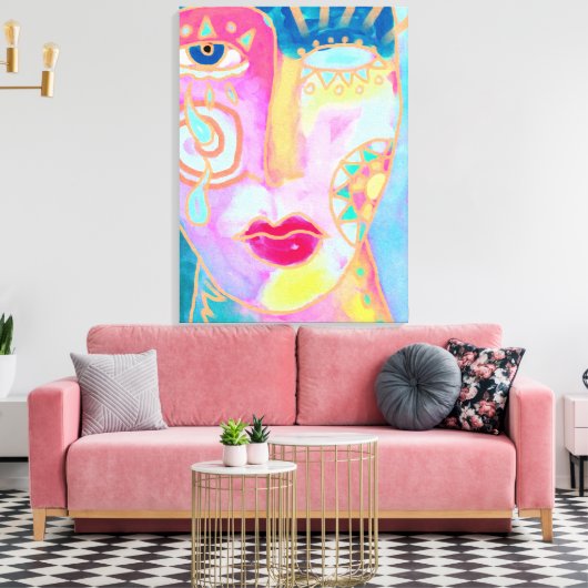 Beter Abstract digitaal schilderen Canvas Afdruk (Insitu (Woonkamer))