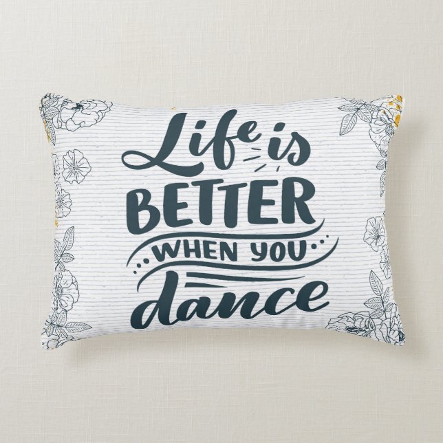 Beter als je danst accent kussen (Voorkant)