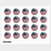 Beter Amerika Cross Flag Ronde Sticker (Vel)