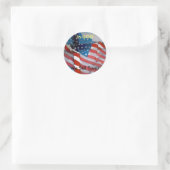 Beter Amerika Cross Flag Ronde Sticker (Tas)