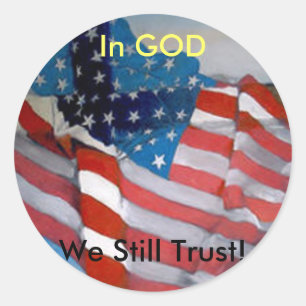 Beter Amerika Cross Flag Ronde Sticker