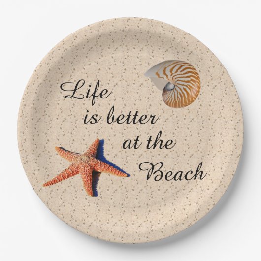 Beter bij het strand Paper Bord (Voorkant)