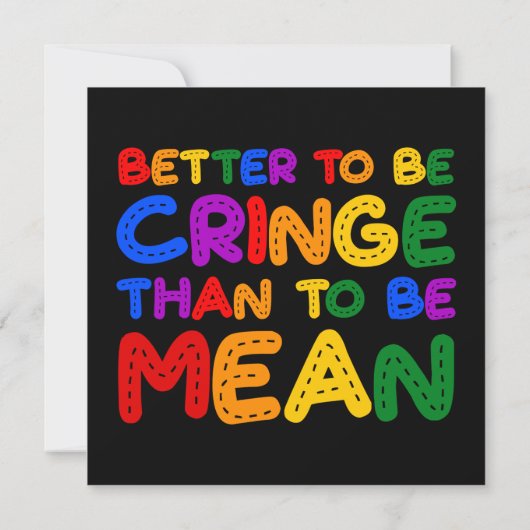 Beter Cringe dan Mean zijn Kaart (Achterkant)