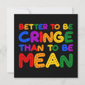 Beter Cringe dan Mean zijn Kaart (Voorkant)
