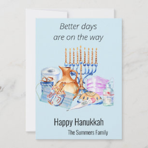 Beter dagen breken aan Hanukkah 2021 Feestdagenkaart