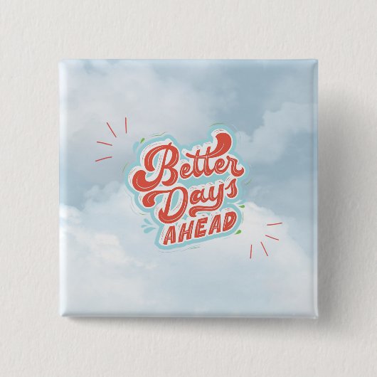 Beter Dagen Vierkante Button 5,1 Cm (Voorkant)