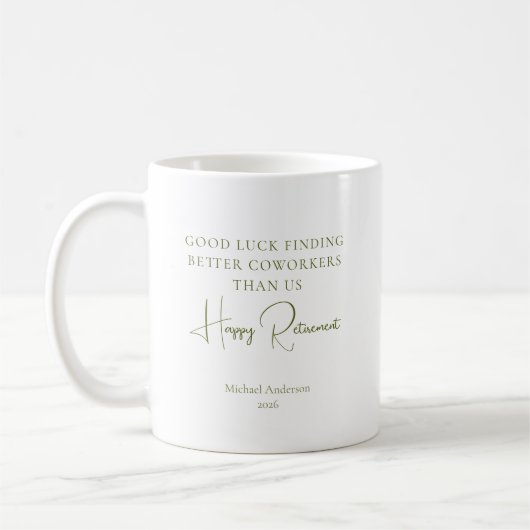 Beter dan collega's pensioencadeau koffiemok (Links)