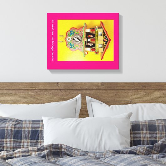 Beter dan een cuckoo klok? Een gewikkeld canvas. Canvas Afdruk (Insitu (Slaapkamer))