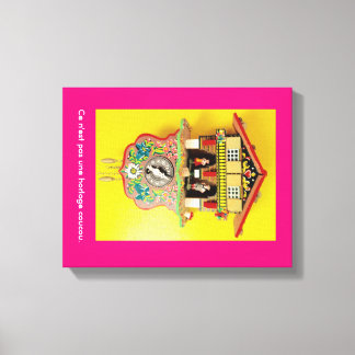 Beter dan een cuckoo klok? Een gewikkeld canvas. Canvas Afdruk