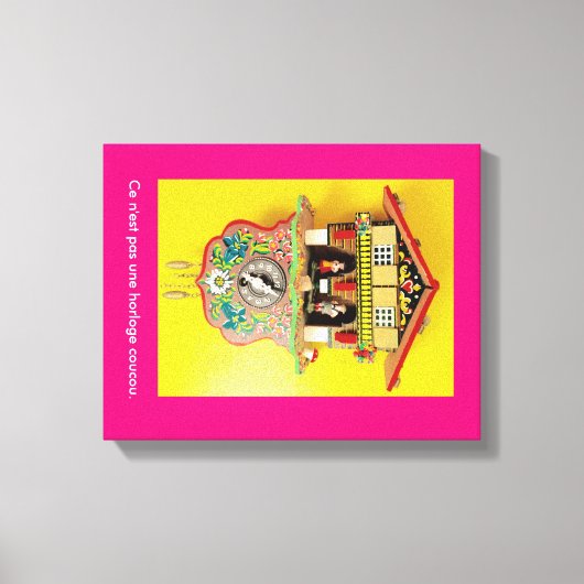 Beter dan een cuckoo klok? Een gewikkeld canvas. Canvas Afdruk (Voorkant)