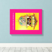 Beter dan een cuckoo klok? Een gewikkeld canvas. Canvas Afdruk (Insitu (Houten vloer))