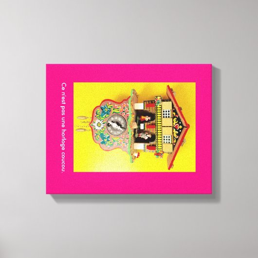 Beter dan een cuckoo klok? Een gewikkeld canvas. Canvas Afdruk (Voorkant)