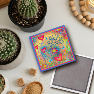 Beter dan gedacht Quote Hearts Floral Fun Magneet